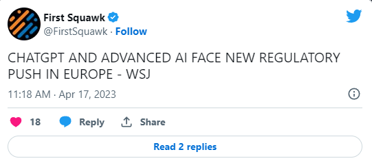 ChatGPT, l'AI avanzata potrebbe affrontare nuove regolamentazioni in Europa