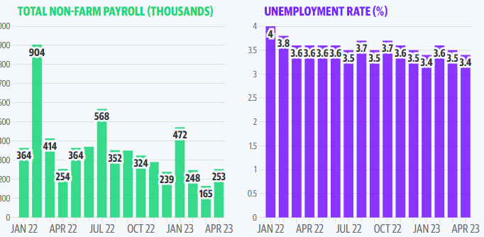Report sull'occupazione: il report sull'occupazione di aprile sorprende con la creazione di 253.000 posti di lavoro e la diminuzione della disoccupazione