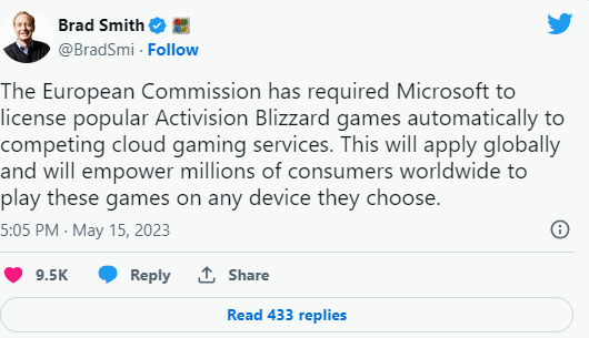 L'accordo da 68,7 miliardi di dollari tra Microsoft e Activision Blizzard riceve l'approvazione dell'Unione Europea