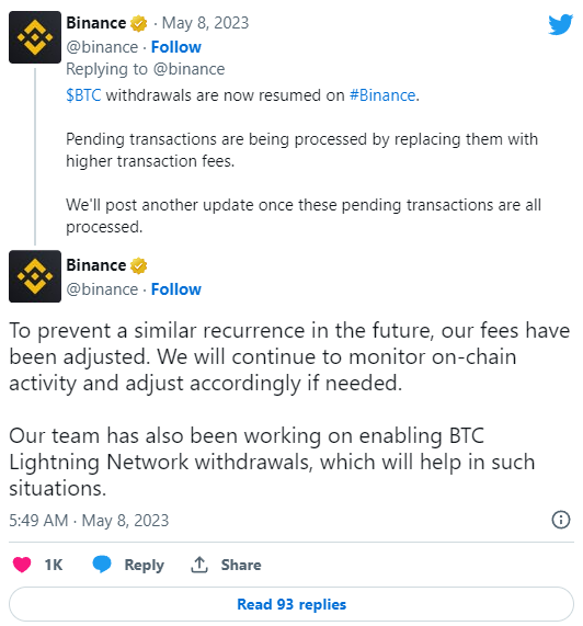 Binance Abiliterà Prelievi Tramite Bitcoin Lightning Network