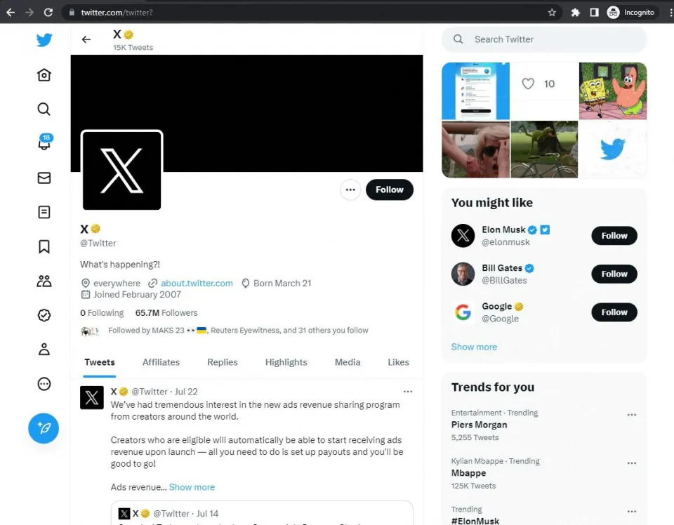 L'uccello è volato mentre Musk e la CEO di Twitter, Yaccarino, dicono che il logo 'X' è qui