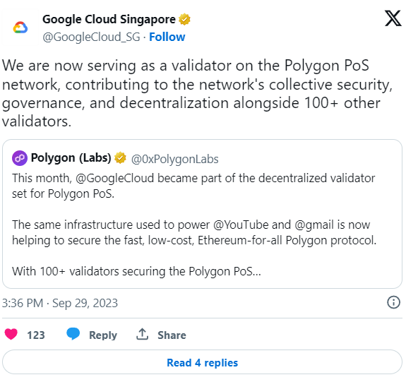 La rete Polygon dà il benvenuto a Google Cloud come validatore