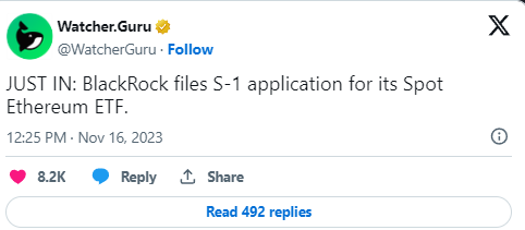 BlackRock ha presentato una domanda per un fondo negoziato in borsa (ETF) basato su Ethereum