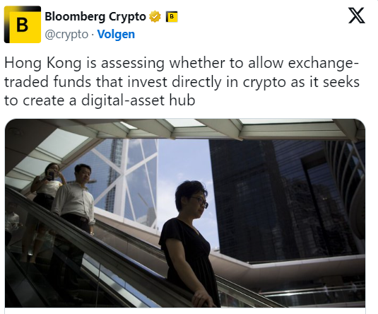 Hong Kong sta considerando l'opzione di creare un fondo negoziato in borsa (ETF) basato su bitcoin