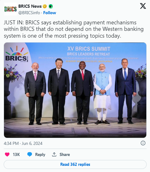 BRICS fornisce un importante aggiornamento sul suo nuovo sistema di pagamento